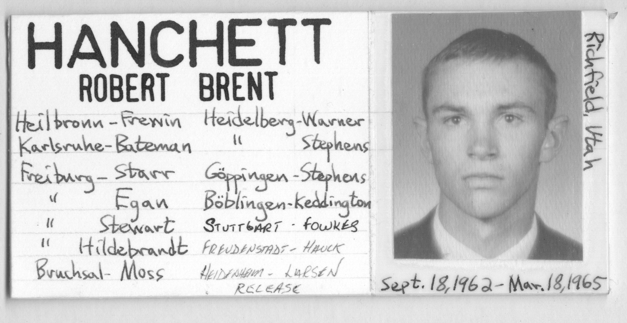Hanchett, Robert Brent